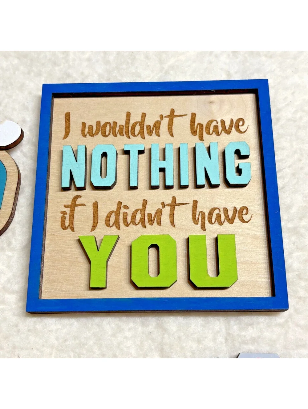 lot of 6 Pcs Monsters Inc Tiered Tray Decor Set Wooden Signs - hand painted OOAK